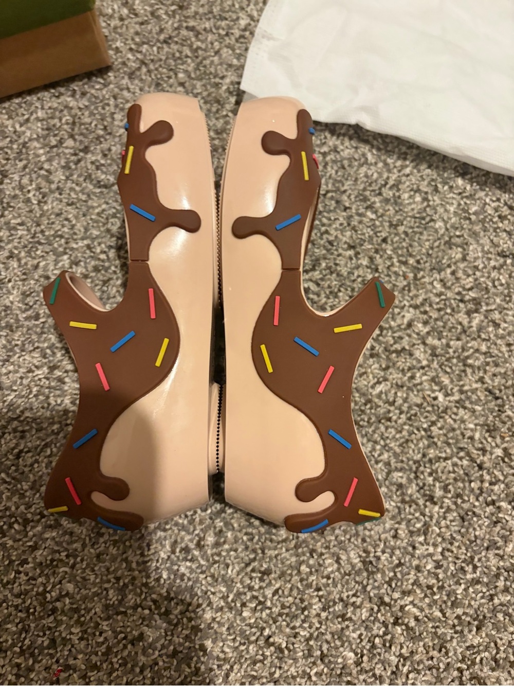 FINAL⬇️NWB RARE Mini Melissa Brown Donut Mary Jane Shoes with Pink Insole - Picture 5 of 9